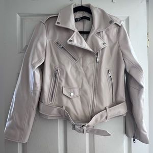 ZARA CREAM MOTO JACKET